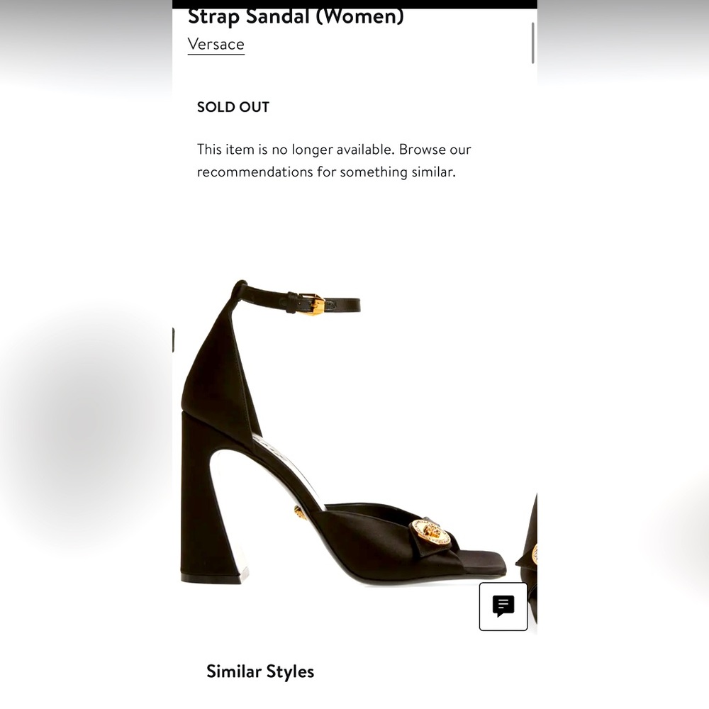 Brand New Never worn Authentic Versace open toe heels